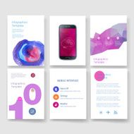 Templates Design Set of Web Mail Brochures Mobile Technology Infographic N116