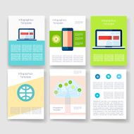 Templates Design Set of Web Mail Brochures Mobile Technology Infographic N120
