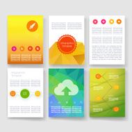 Templates Design Set of Web Mail Brochures Mobile Technology Infographic N123