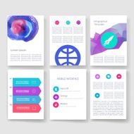 Templates Design Set of Web Mail Brochures Mobile Technology Infographic N125