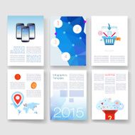 Templates Design Set of Web Mail Brochures Mobile Technology Infographic N127