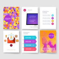 Templates Design Set of Web Mail Brochures Mobile Technology Infographic N128
