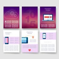 Templates Design Set of Web Mail Brochures Mobile Technology Infographic N130