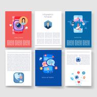 Templates Design Set of Web Mail Brochures Mobile Technology Infographic N131