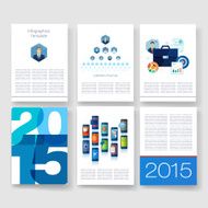 Templates Design Set of Web Mail Brochures Mobile Technology Infographic N132