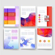 Templates Design Set of Web Mail Brochures Mobile Technology Infographic N136