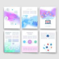 Templates Design Set of Web Mail Brochures Mobile Technology Infographic N138