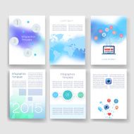 Templates Design Set of Web Mail Brochures Mobile Technology Infographic N139