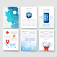 Templates Design Set of Web Mail Brochures Mobile Technology Infographic N141