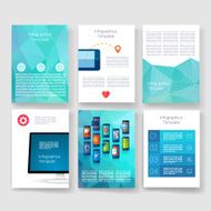 Templates Design Set of Web Mail Brochures Mobile Technology Infographic N142