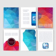 Templates Design Set of Web Mail Brochures Mobile Technology Infographic N146
