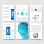 Templates Design Set of Web Mail Brochures Mobile Technology Infographic N149