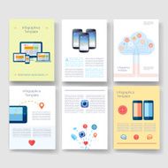 Templates Design Set of Web Mail Brochures Mobile Technology Infographic N152