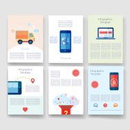 Templates Design Set of Web Mail Brochures Mobile Technology Infographic N154