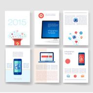 Templates Design Set of Web Mail Brochures Mobile Technology Infographic N155