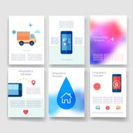 Templates Design Set of Web Mail Brochures Mobile Technology Infographic N156