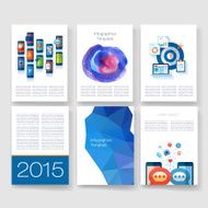 Templates Design Set of Web Mail Brochures Mobile Technology Infographic N157