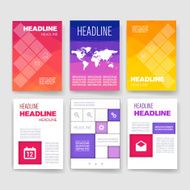 Templates Design Set of Web Mail Brochures Mobile Technology Infographic N177