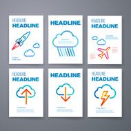 Templates Design Set of Web Mail Brochures Mobile Technology Infographic N187
