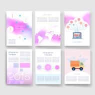 Templates Design Set of Web Mail Brochures Mobile Technology Infographic N194