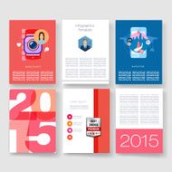Templates Design Set of Web Mail Brochures Mobile Technology Infographic N195