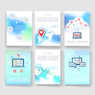 Templates Design Set of Web Mail Brochures Mobile Technology Infographic N196