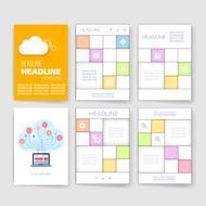 Templates Design Set of Web Mail Brochures Mobile Technology Infographic N198