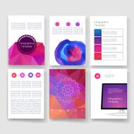 Templates Design Set of Web Mail Brochures Mobile Technology Infographic N204