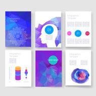 Templates Design Set of Web Mail Brochures Mobile Technology Infographic N205