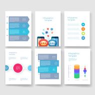 Templates Design Set of Web Mail Brochures Mobile Technology Infographic N206