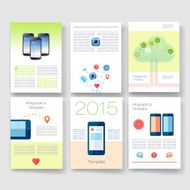 Templates Design Set of Web Mail Brochures Mobile Technology Infographic N214