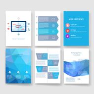 Templates Design Set of Web Mail Brochures Mobile Technology Infographic N218