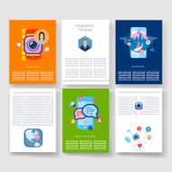 Templates Design Set of Web Mail Brochures Mobile Technology Infographic N230