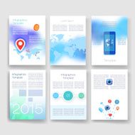 Templates Design Set of Web Mail Brochures Mobile Technology Infographic N232