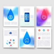 Templates Design Set of Web Mail Brochures Mobile Technology Infographic N233