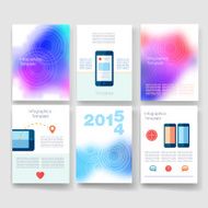 Templates Design Set of Web Mail Brochures Mobile Technology Infographic N234