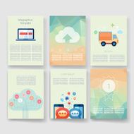 Templates Design Set of Web Mail Brochures Mobile Technology Infographic N235