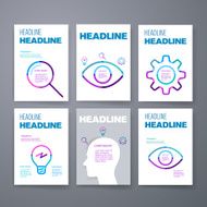 Templates Design Set of Web Mail Brochures Mobile Technology Infographic N243