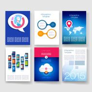 Templates Design Set of Web Mail Brochures Mobile Technology Infographic N246