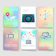 Templates Design Set of Web Mail Brochures Mobile Technology Infographic N249