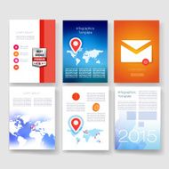 Templates Design Set of Web Mail Brochures Mobile Technology Infographic N252