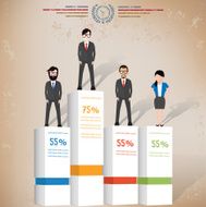 Chart of businessman design vector