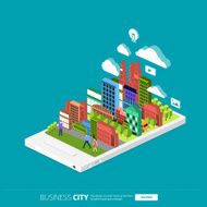 City on smartphone