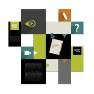 Flat tab diagram scheme infographic Simply editable design with icons