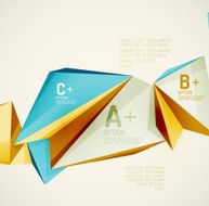 Geometric shapes in the air Vector abstract background N194