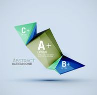 Geometric shapes with sample text Abstract template N140