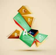Geometric shapes with sample text Abstract template N141