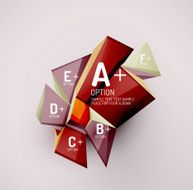 Geometric shapes with sample text Abstract template N142