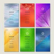 Set of Colorful Brochure Design Templates
