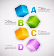 Cubes design Infographic
